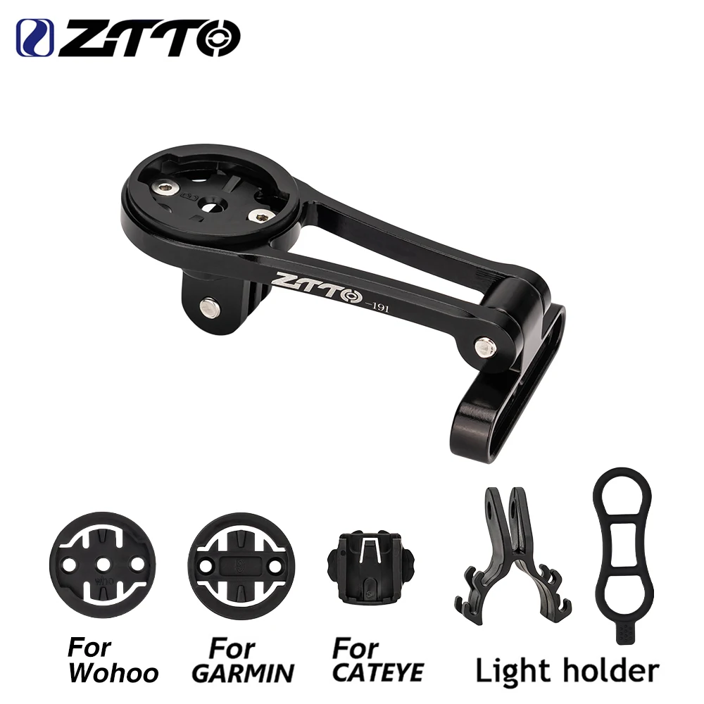 ZTTO Fahrradhalterung Frontlicht Lampenfassung Al Alloy Extension Mount für Fahrradcomputer Wahoo Bryton Garmin Verstellbare Halterung Image