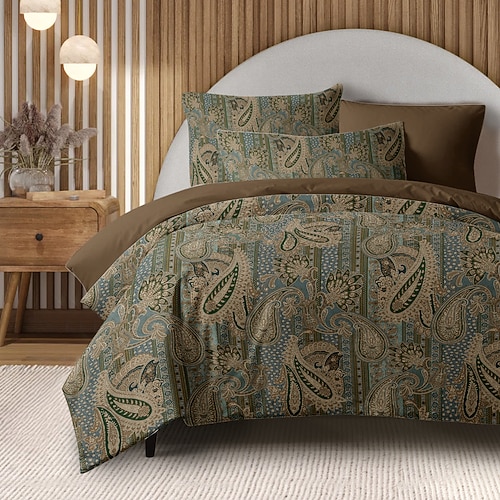 Bohemian Bettbezugset 100% Baumwolle Weiche und atmungsaktive Bettwäsche mit Schwarz-Weiß Leichter und langlebiger Bettbezug Komfortabel für alle Jahreszeiten Pflegeleicht Image