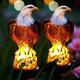2 Pcs LED Solar Outdoor Lights Eagle Landscape Lights Patio Lights For Balconies And Perfect for Garden Patio Yard Decoration As Well As Porch Lighting