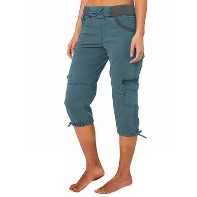 Women's Parachute Pants Fashion Streetwear Calf-Length Natural Color Block Pocket Drawstring Comfy Outdoor Comfortable Street Going out Orange red Camel Peacock Blue Light Sky Blue Summer Regular Fit
