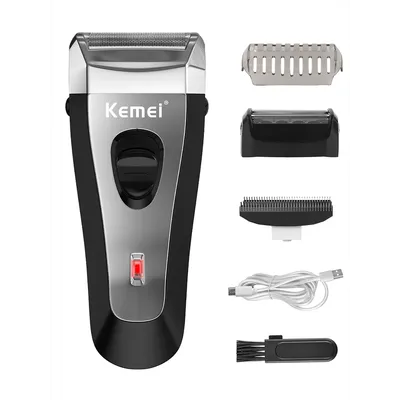 KEMEI KM-9038 Waterproof Reciprocating Cordless Razor USB Rechargeable Shaving Machine Barber Trimmer Electric Shaver For Men