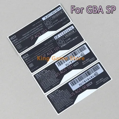2PCS For GBA SP Stickers Case Label Sticker US Version AGS-001 AGS-101 JP version 001 101 Sticker