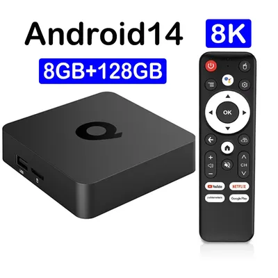 Q1 8GB 128GB Android 14 TV Box Allwinner H313 Quad Core 5G Wifi 8K Google Player Youtube Voice Media Player 4GB 64GB Set Top Box