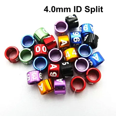 Personalized 50PCS Split aluminum ring bird leg bands (2.6mm ~8mm) custom-made