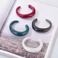 Braccialetti con ciondoli per polsini in resina vintage bohémien Braccialetti per gioielli di moda da donna Braccialetti geometrici da polso aperti larghi in acrilico Pulseras