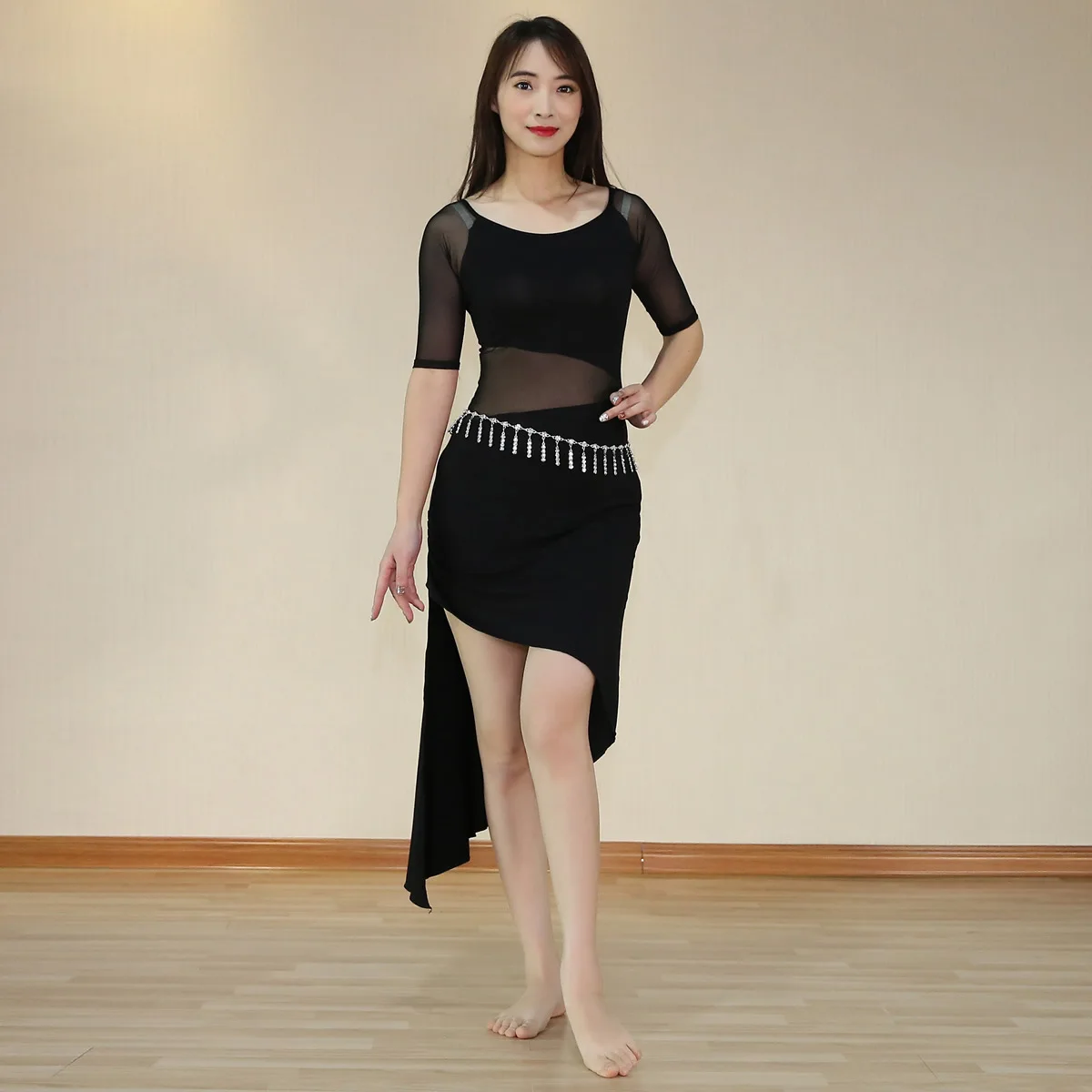 Robe de danse Bely pour femme, 1 pièce/lot, costume d'entraînement pour femme, robe de danse unie en modal