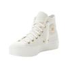 Sneaker CONVERSE "CHUCK TAYLOR ALL STAR LIFT PLATFORM GOLD", Gr. 39,5, egret, egret, gold, Synthetik, sportlich, Schuhe