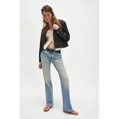 Wrangler Westward Mid-Rise Bootcut Jeans at Free People in Golden Days, Size: 25