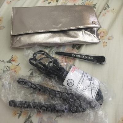 Victoria's Secret Accessories | 3pc Victoria’s Secret Hair Straightener Set | Color: Black/Gold | Size: Os