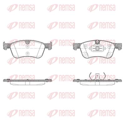 REMSA Bremsbelagsatz, Scheibenbremse vorne rechts links für MERCEDES-BENZ A4204212200 A4204204600 1986.10 Image