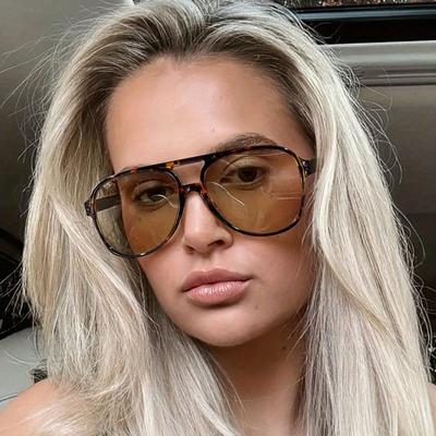 TEMU 1pc Fashion Eyeglasses, Polycarbonate Frame, , Decorate Function, For Image