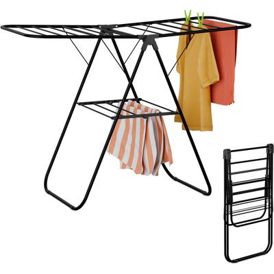 Wäscheständer klappbar, 2 Flügel, 2 Ebenen, Flügelwäscheständer, hbt: 93x136x58 cm, Wäschetrockner, Image