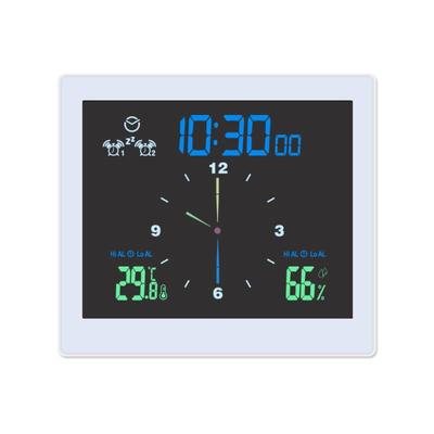 Lntyq - Badezimmeruhr mit Alarm, wasserdichte Duschuhr, digitale Wanduhr, visuelle Image