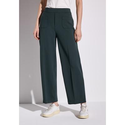 Stoffhose STREET ONE, Damen, Gr. 40, Länge 28, grün (hunter grün), Stoff, 61% Viskose, 32% Polyamid, 7% Elasthan, unifarben, casual, comfort fit knöchellang, Hosen, High Waist Image