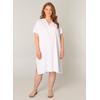 Tunikakleid BASE LEVEL CURVY "Yacinthe", Damen, Gr. 48, N-Gr, natural weiß, Web, Obermaterial: 55% Leinen, 45% Viskose, casual, gerade knielang, Serafino, Kurzarm, Kleider, Sommerkleid mit Leinen