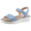 Keilsandalette ARA "BILBAO", Damen, Gr. 37, blau (azurblau), Veloursleder, unifarben, feminin, Schuhe, Keilsandale, Sommerschuh, Komfortschuh in G-Weite