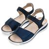 Keilsandalette ARA "TAMPA", Damen, Gr. 40, blau (nachtblau), Veloursleder, Glattleder, unifarben, sportlich, Schuhe, Sommerschuh, Sandale, Keilabsatz, mit Klettverschlüssen, G-Weite