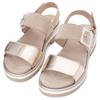 Plateausandaletten ARA "MALAGA", Damen, Gr. 40, beige (sand), Glattleder, Veloursleder, casual, Schuhe, Plateausandale, Klettschuh in Bequemweite G (= weit)