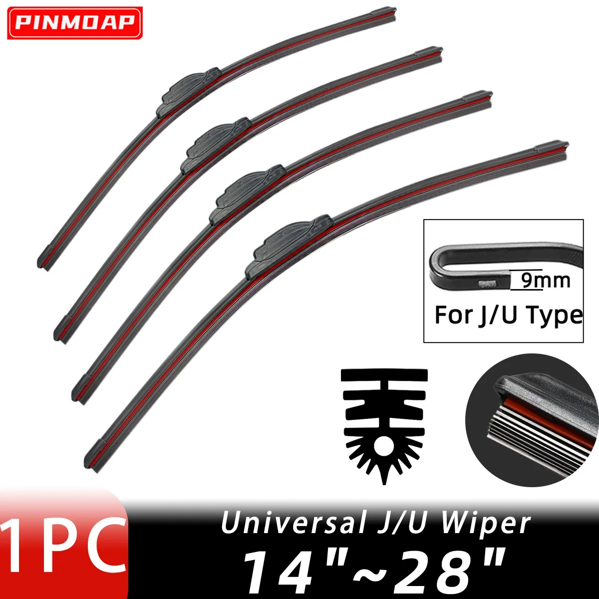 Auto Wischer Klinge 11 Schicht Gummi Streifen Wischer Klinge Pinsel Zubehör Scheibenwischer Klinge 14 "16" 17 "18" 19 "20" 21 "22" 24 "26" 28" Image
