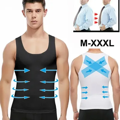 Herren abnehmen Body Shaper Haltung Weste männlicher Bauch Bauch für Korrektor Kompression abs Image