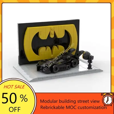229PCS MOC Geschwindigkeit Champions Batmobil Hypercar Modell Bausteine Technologie Ziegel DIY Image