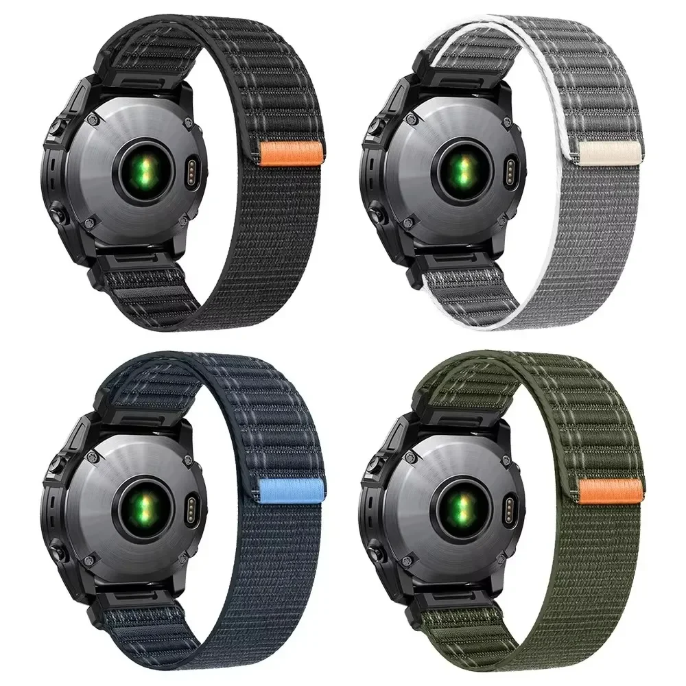 Sport-Nylon-Loop-Uhrenarmband für Garmin Fenix 8 E 8X 7 7X 6 6X 5X Plus/Epix Pro Gen 2 47 mm 51 mm/TACTIX QuickFit 26 mm 22 mm Armband Image