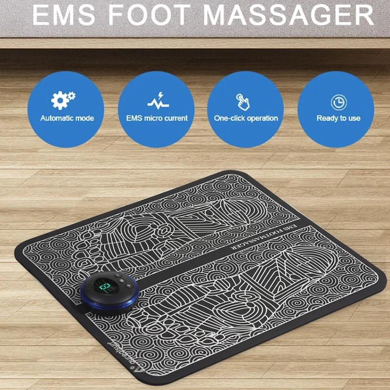 Fuß massage gerät ems wiederauf ladbare Massage matte Fuß entspannungs polster elektrisches Fuß massage gerät für Heim fitness Bein muskel massage gerät Image