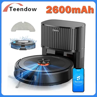 Teendow d10s max 2600mah Roboter Staubsauger und Mopp mit Auto-Leer-Station 4500pa leistungs starke Image