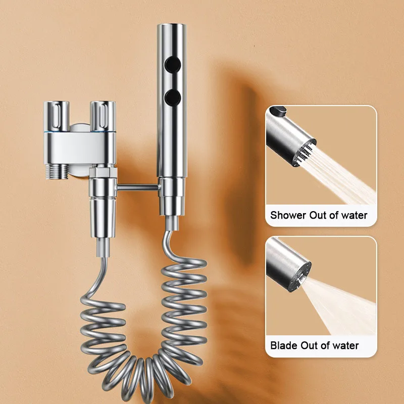 STARON Bidet Toilettensprüher Set Sprühwasser Badezimmer Handbrause Toilette Dusche Doppelauslass Eckventil Toilettenzubehör