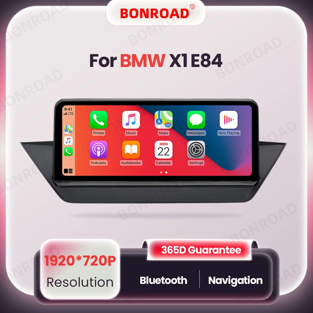 BONROAD Wireless Carplay Android auto Multimedia Player autoradio per BMW X1 E84 Touch Screen con navigazione GPS Bluetooth