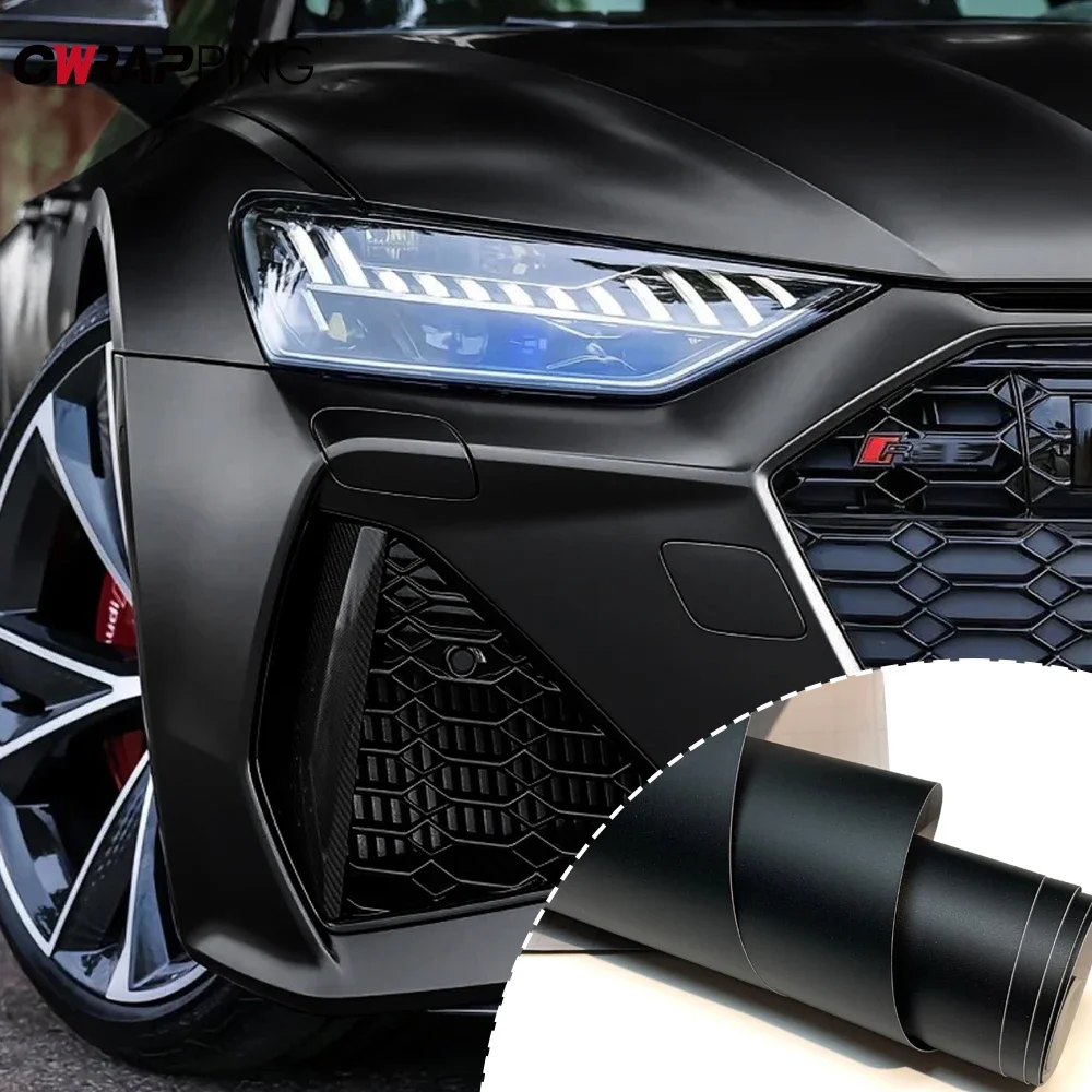 Adesivo per auto Adesivo in vinile nero opaco Pellicola decorativa per carrozzeria per auto e moto Antigraffio e impermeabile per auto e moto