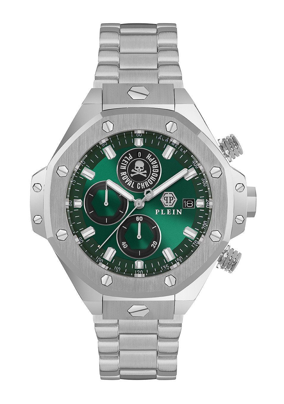 Philipp Plein Plein Chrono Royal Silber Herren Armbanduhr PWLFA0425 Image