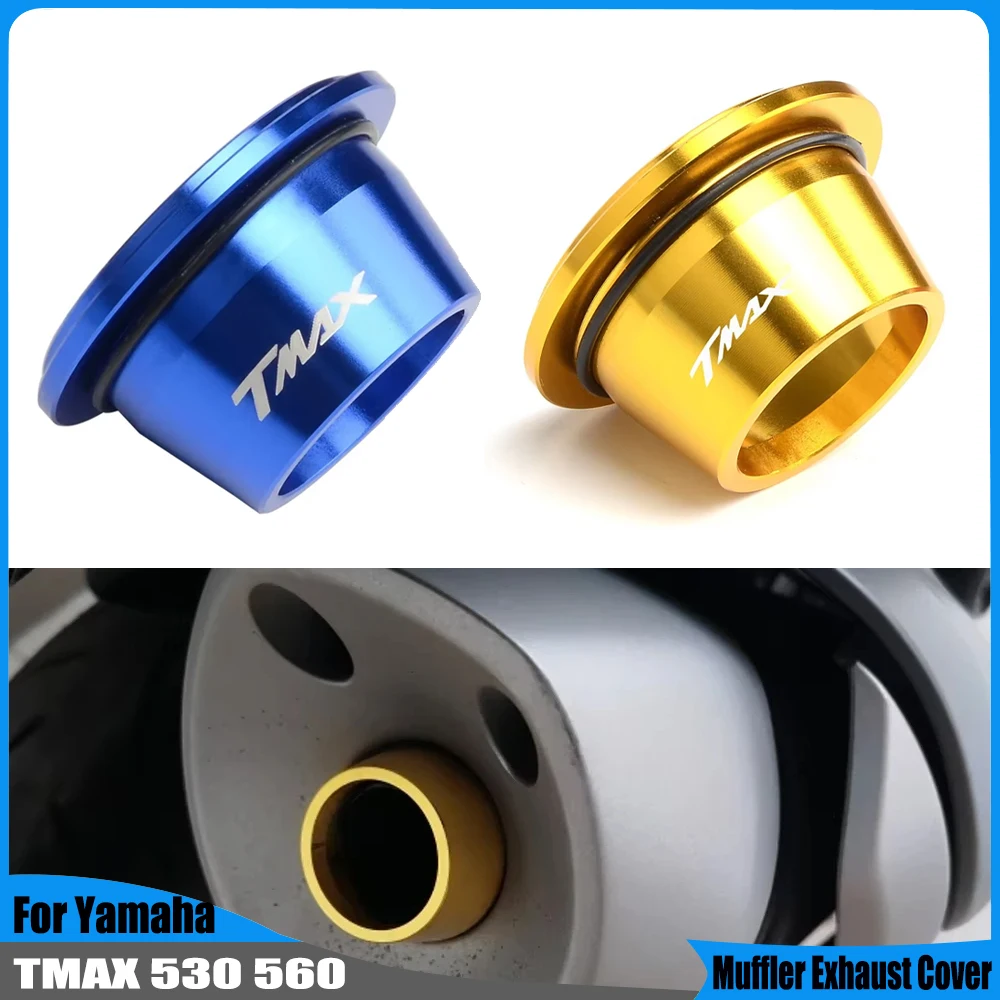 Convient pour YAMAHA TMAX560 TMAX530 SX DX Tmax 530 560 moto CNC silencieux d'échappement tuyau embout couvercle accessoires T-MAX