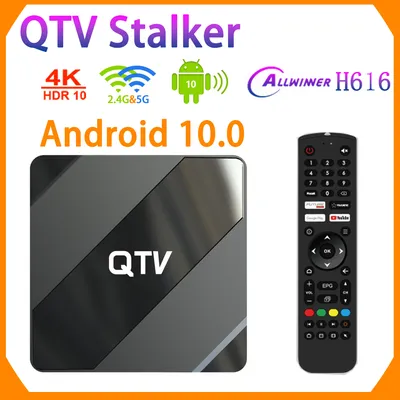 iATV QTV Q5 Mini Smart TV Box 2.4G/5G WIFI BT5.0 2G 8G 100M Android 10.0 TV BOX Media Player