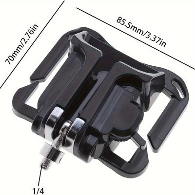 TEMU Pvc Quick Release Camera Belt Clip Holster, Dslr Holster Clip Camera Waist Belt Fast Loading Hanger Holder Compatible With // Cameras - Durable Non-electronic Camera Carrying Buckle Image