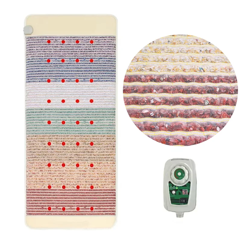 PEMF Photonentherapiematte mit Ferninfrarotheizung | Ganzkörper-Energiekissen mit negativer Ionentechnologie und natürlichen Edelsteinen Image