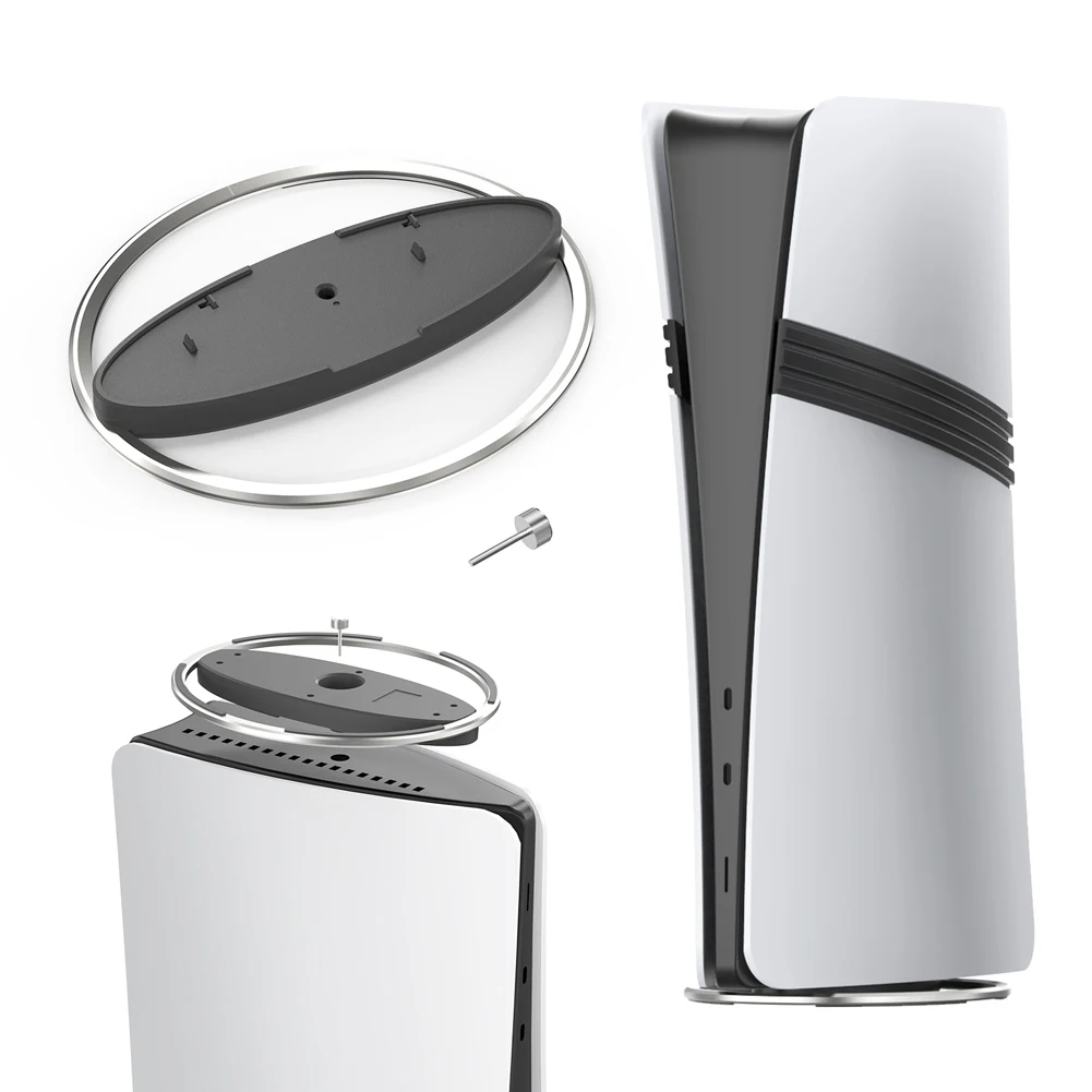 Tragbarer vertikaler Metallständer, vertikaler Ständer, rutschfeste Basis, Basisständer, Ersatz für PS5 Pro/PS5 Slim/PS5-Konsole Image