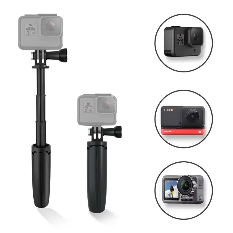 Sport Fotografie Kamera Stehen Tragbare Handheld Selfie Stick Versenkbare Desktop Stativ Outdoor Fotografie für Gopro 111/2/13 Image