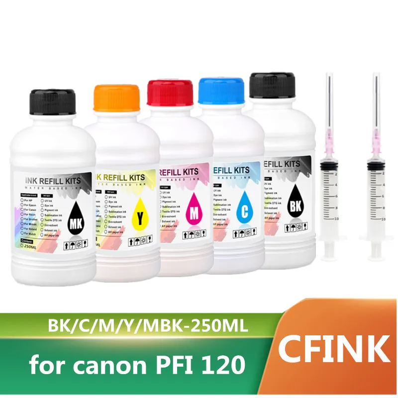 250ml PFI-120 pigment tinte pfi120 für Canon tm200 tm205 tm300 tm305 Drucker tinten 5 Farben bk c m y mbk Image