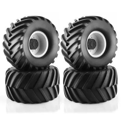 RC Car 4PCS/Set Wheel Rim&Rubber Tires for 1/10 RC Monster Truck Car Tamiya HSP HPI Kyosh HPI Tamiya