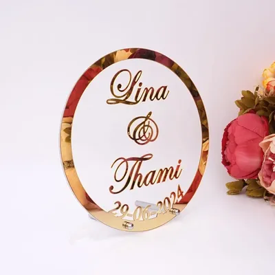 Personalized Party Signs Acrylic Name Sign Custom Wedding Transparent Board Background With Name