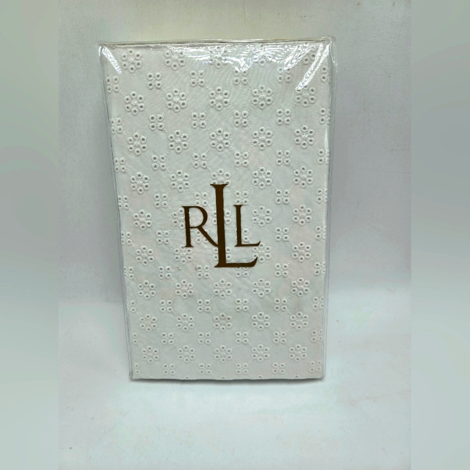 Ralph Lauren Bedding | Brand New Laruen Ralph Lauren Cottage Hill Pillow Sham Bedding Eyelet White | Color: Gold/White | Size: Standard Sham 20" X 26"