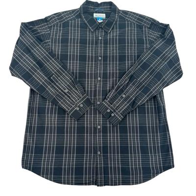 Columbia Shirts | Columbia Sports Wear Men 2x Black Plaid Button Up Shirt Athletic Golf Outdoors | Color: Black | Size: Xxl