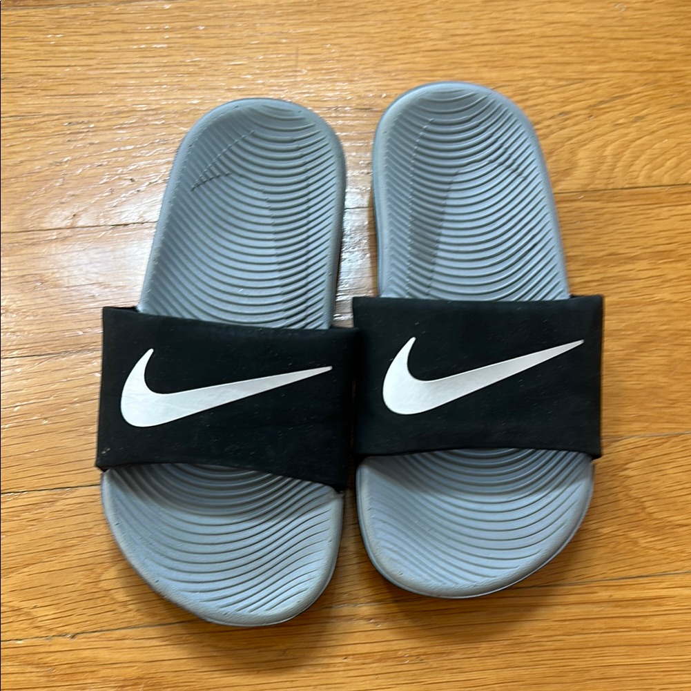Nike Shoes | Black Nike Slides | Color: Black/Gray | Size: 1b