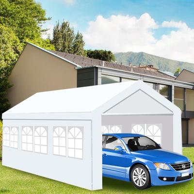 10x20FT Heavy Duty Carport Canopy Garage, Car Shelter with Windows
