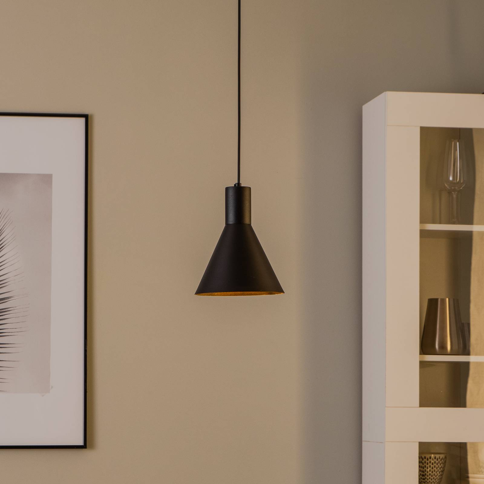 Hängelampe Jump TK Lighting, dimmbar, schwarz, für Wohn- / Esszimmer, Metall, Modern, Pendelleuchte