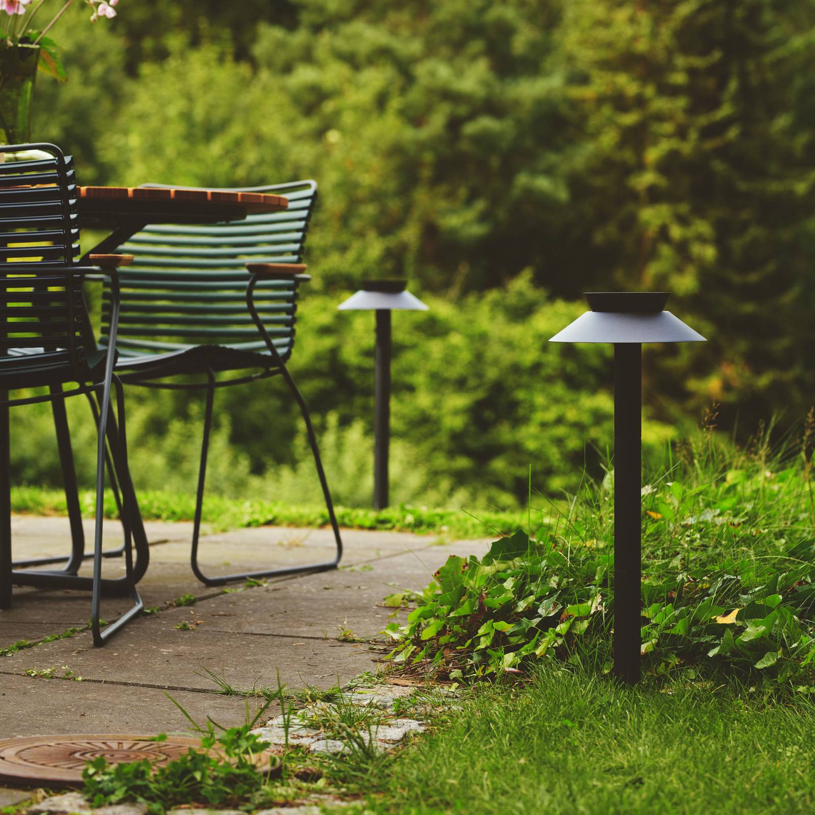 Nordlux LED-Solar-Wegeleuchte Justina, Bewegungsmelder, schwarz Justina, schwarz, Metall, Solarleuchten