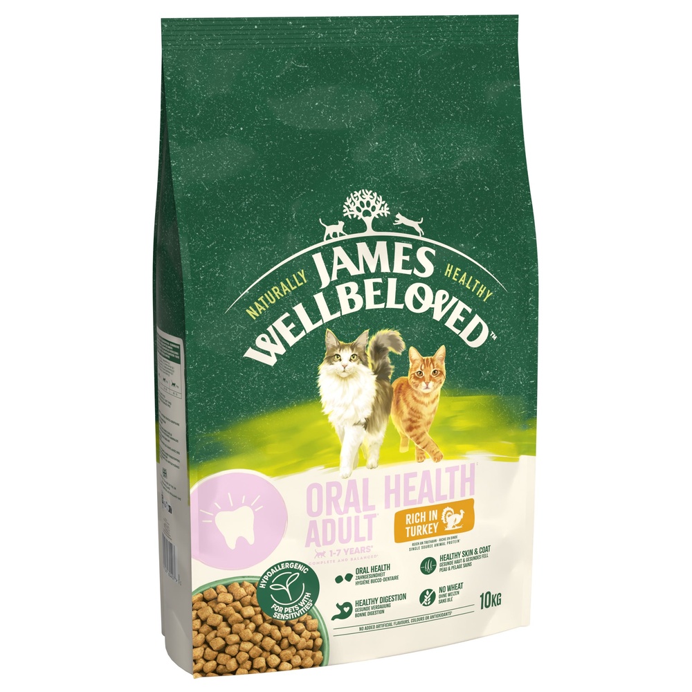 10kg Oral Health Turkey James Wellbeloved Dry Cat Food