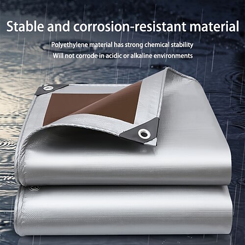 doppelseitiges Sonnenschutz- und Frostschutztuch – Schutzplane für Pflanzen, Garten, Wohnmobil, Camping, Auto – Regen- und Schneeschutz Image