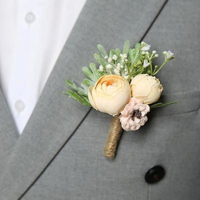 boutonniere da ballo di fine anno per uomo per sposo e testimoni accessori floreali decorazioni per abiti da ballo di fine anno